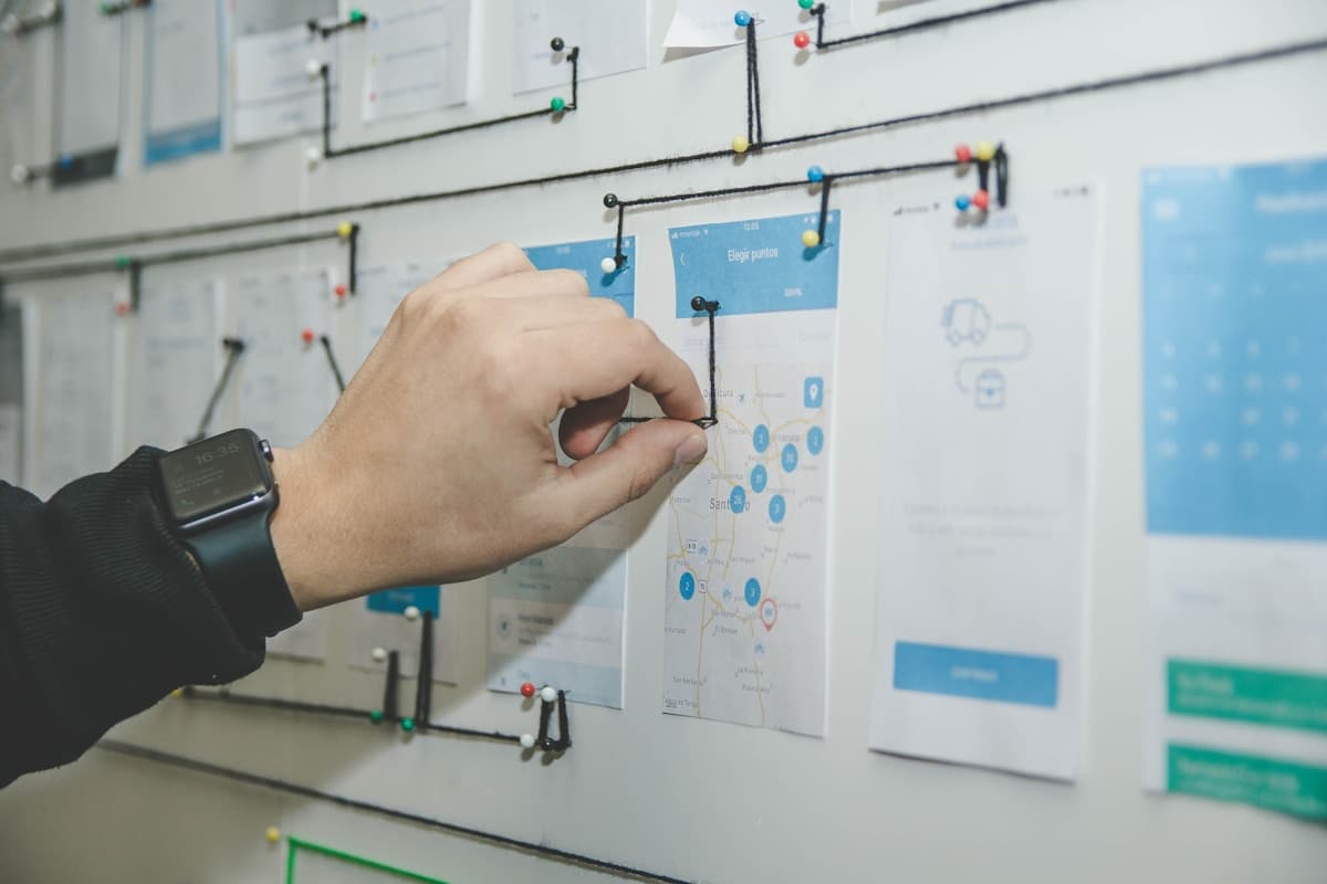 Visual workflow planning wall